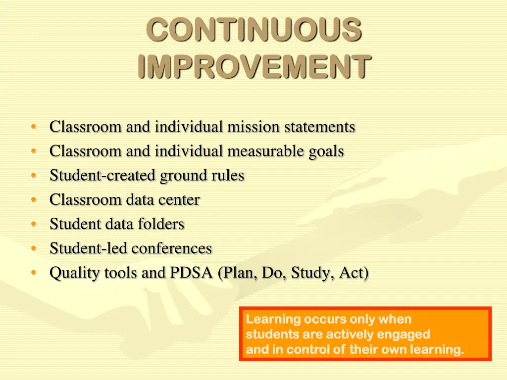 continuous continuous improvement improvement