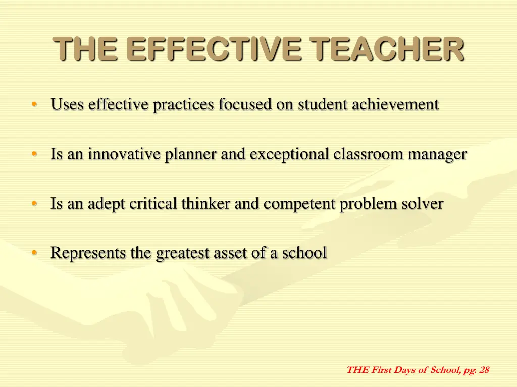 the effective teacher the effective teacher