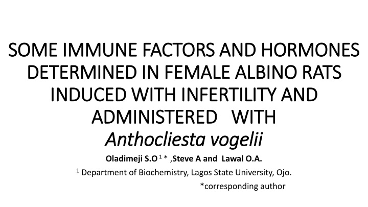 some immune factors and hormones some immune