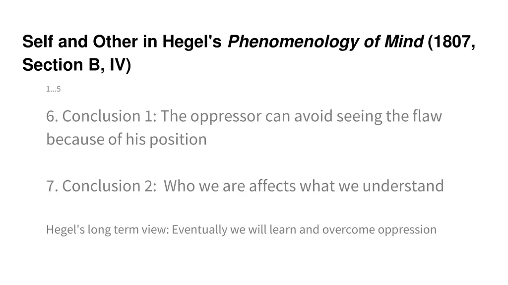 self and other in hegel s phenomenology of mind 1