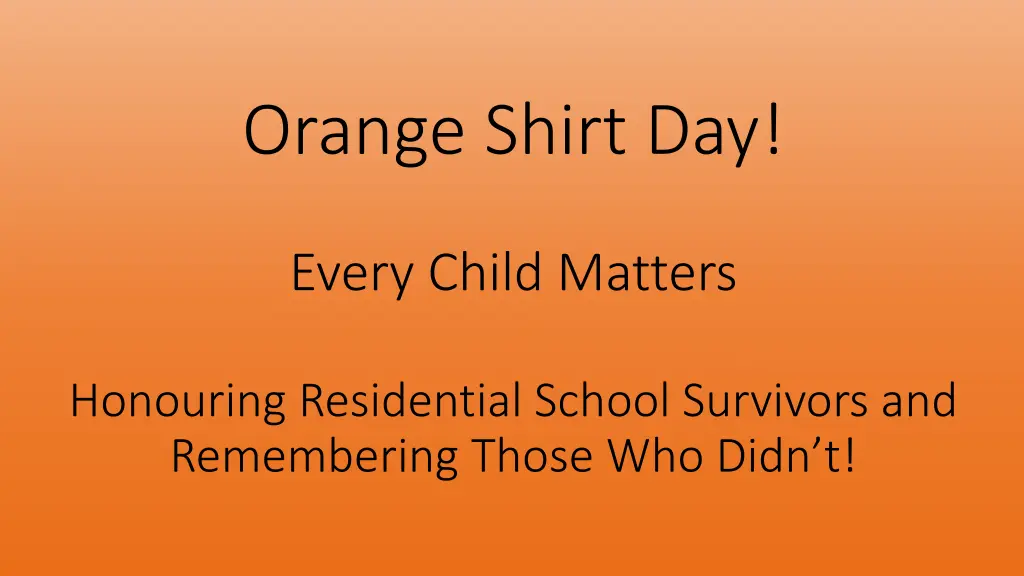 orange shirt day