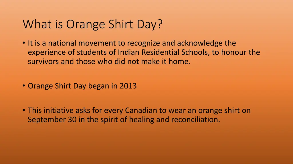 what is orange shirt day