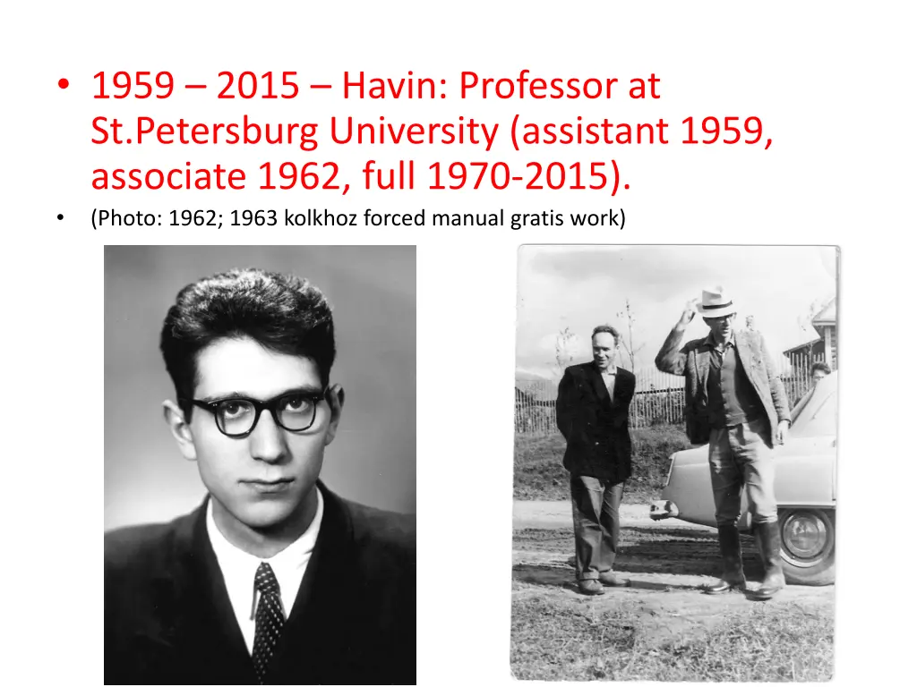 1959 2015 havin professor at st petersburg