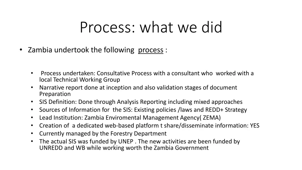 process what we did