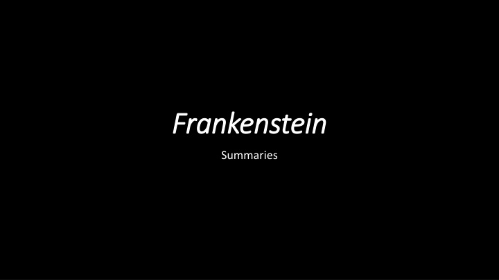 frankenstein frankenstein