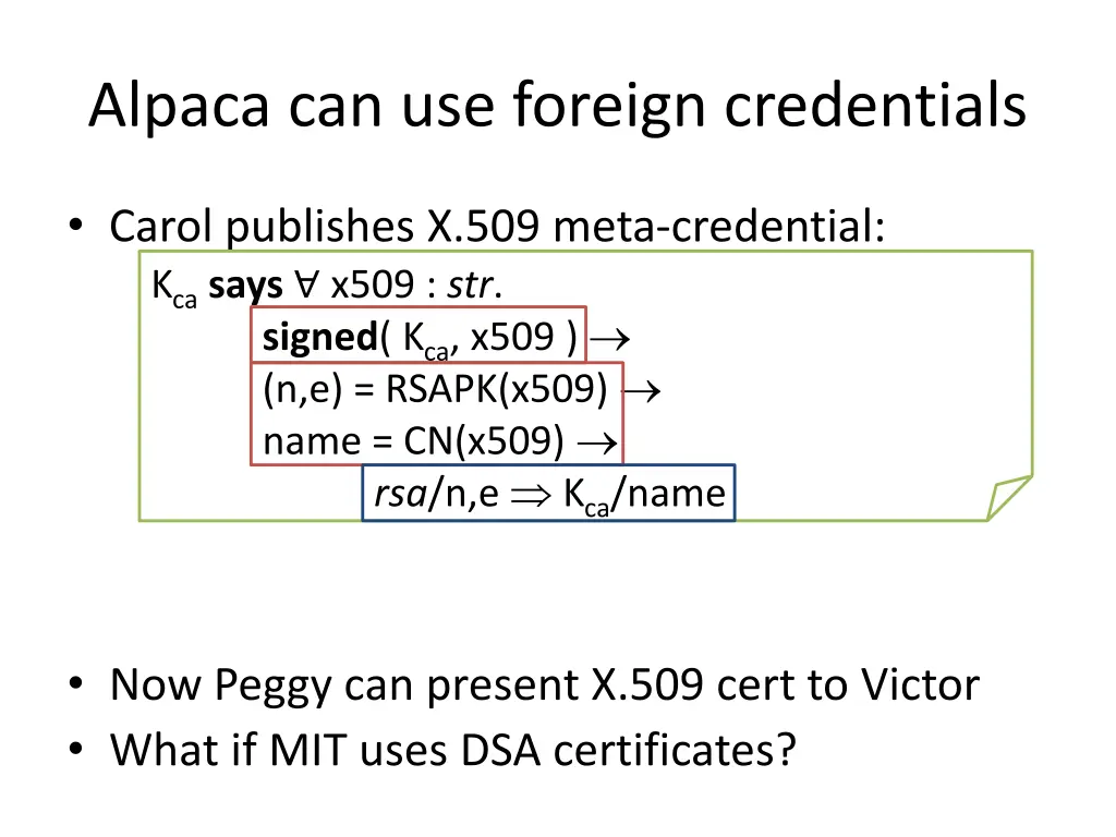 alpaca can use foreign credentials