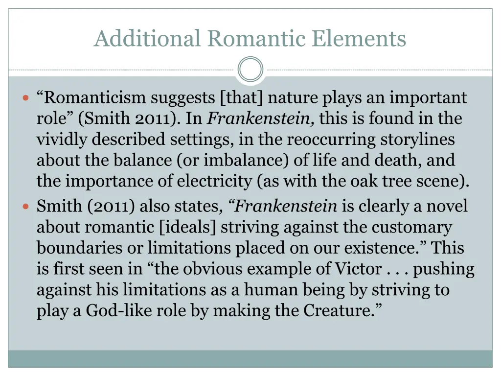 additional romantic elements