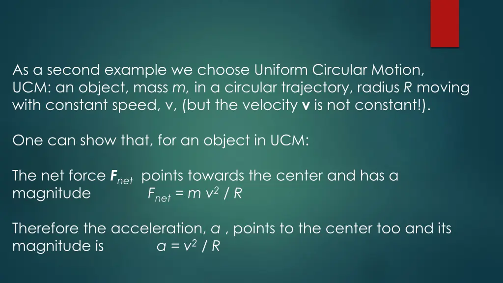 as a second example we choose uniform circular