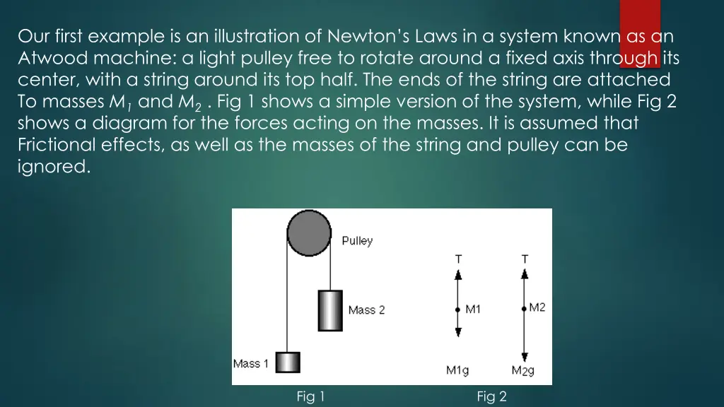 our first example is an illustration of newton