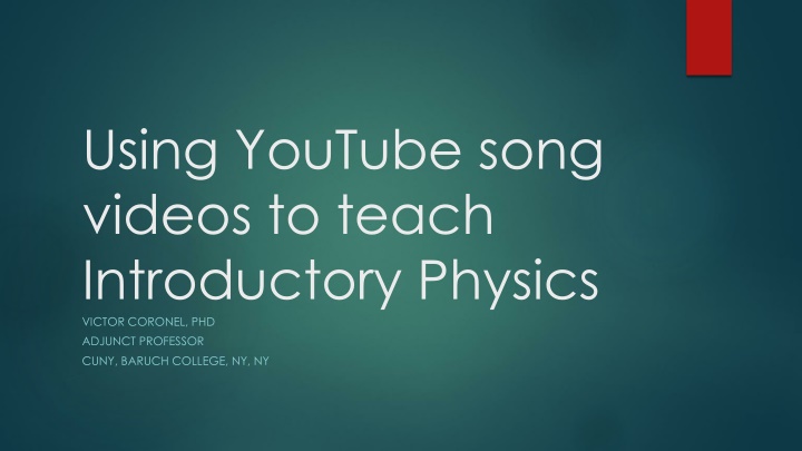 using youtube song videos to teach introductory