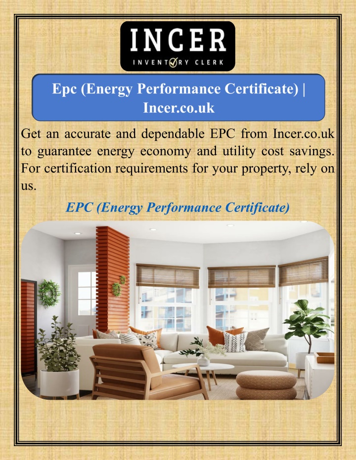 get an accurate and dependable epc from incer