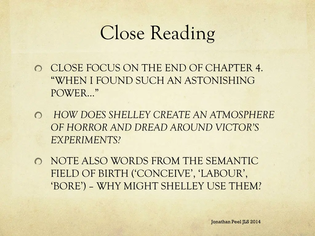 close reading 1