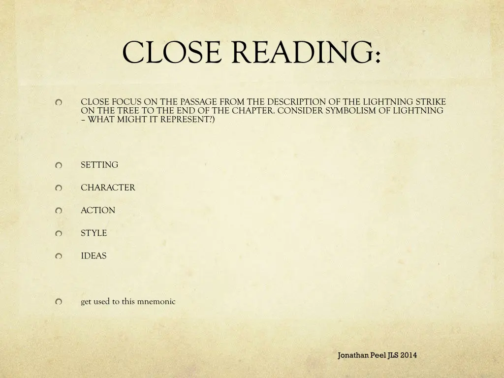 close reading