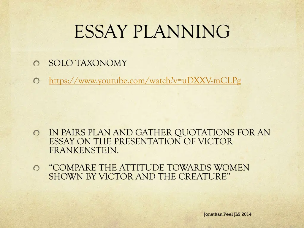 essay planning