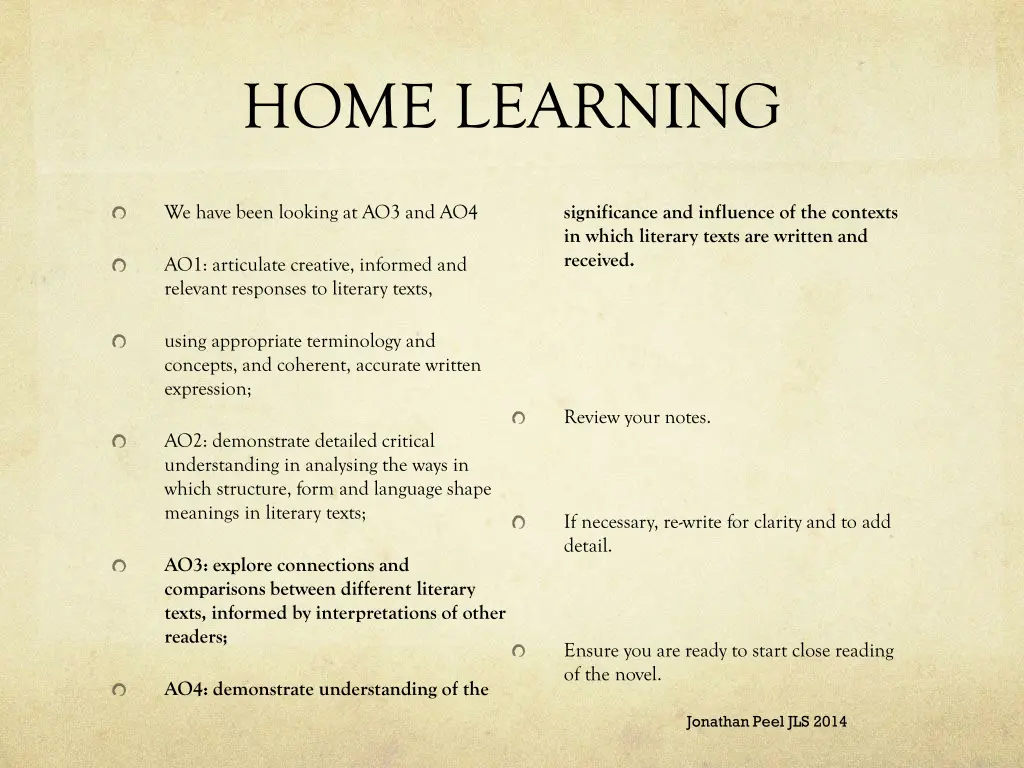 home learning 1