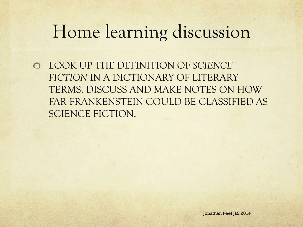 home learning discussion