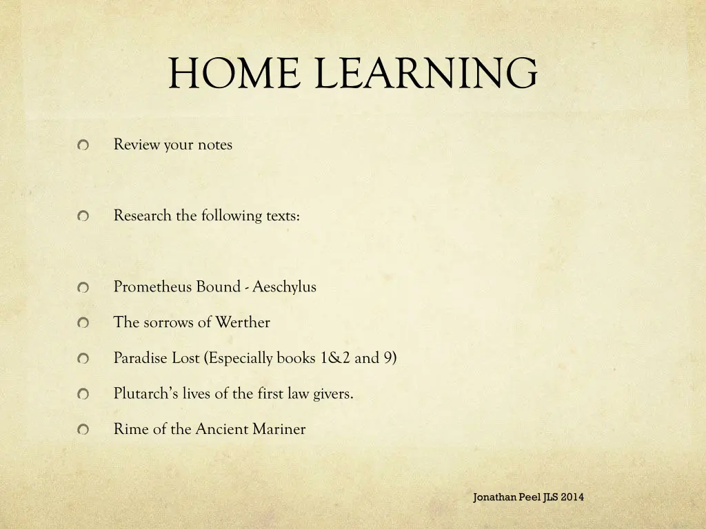 home learning