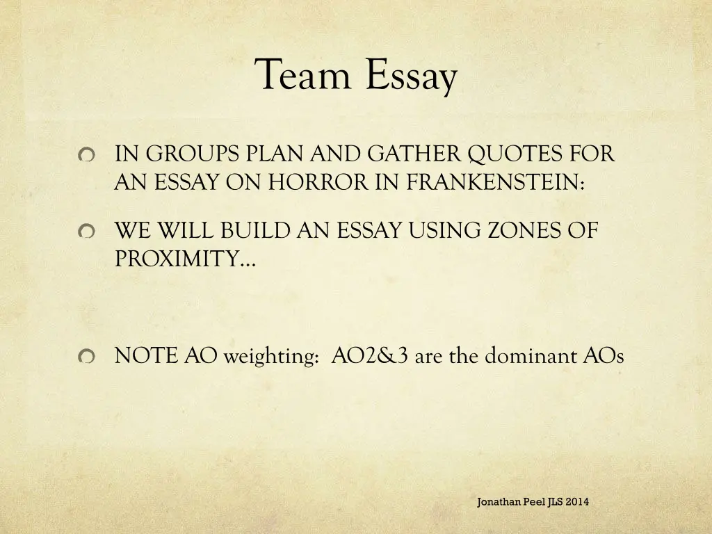 team essay