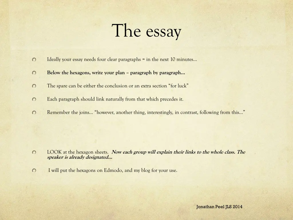 the essay