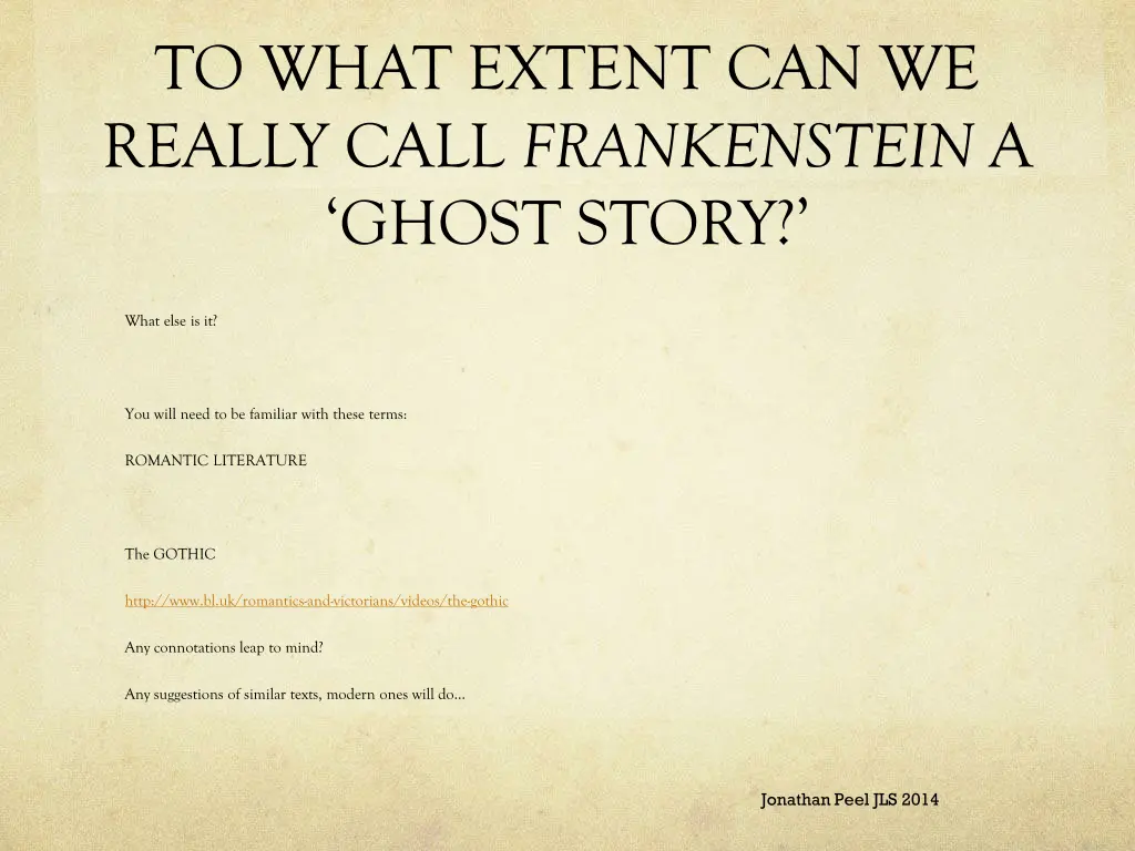 to what extent can we really call frankenstein