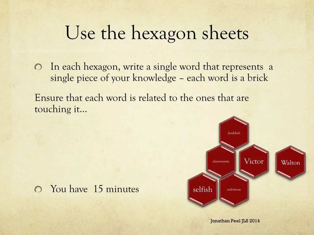 use the hexagon sheets