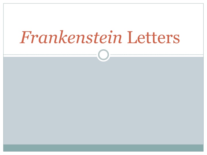 frankenstein letters