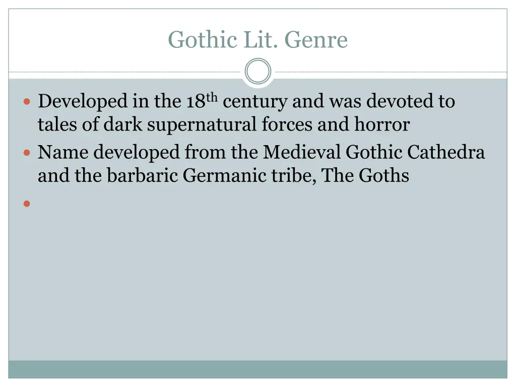 gothic lit genre