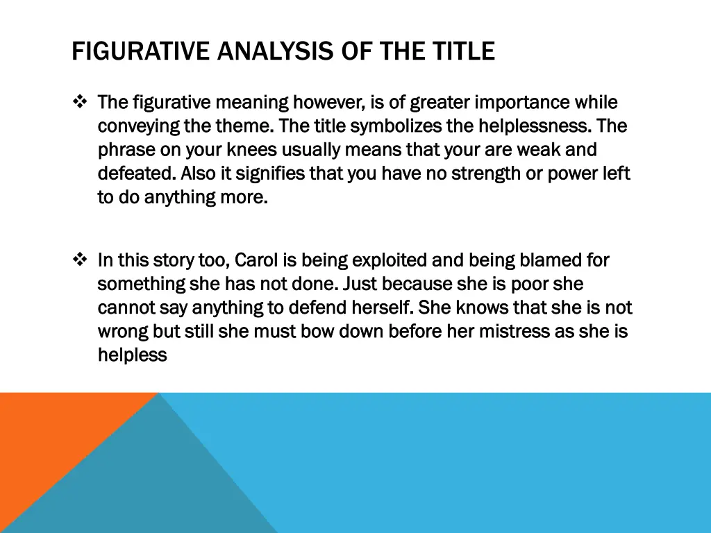 figurative analysis of the title