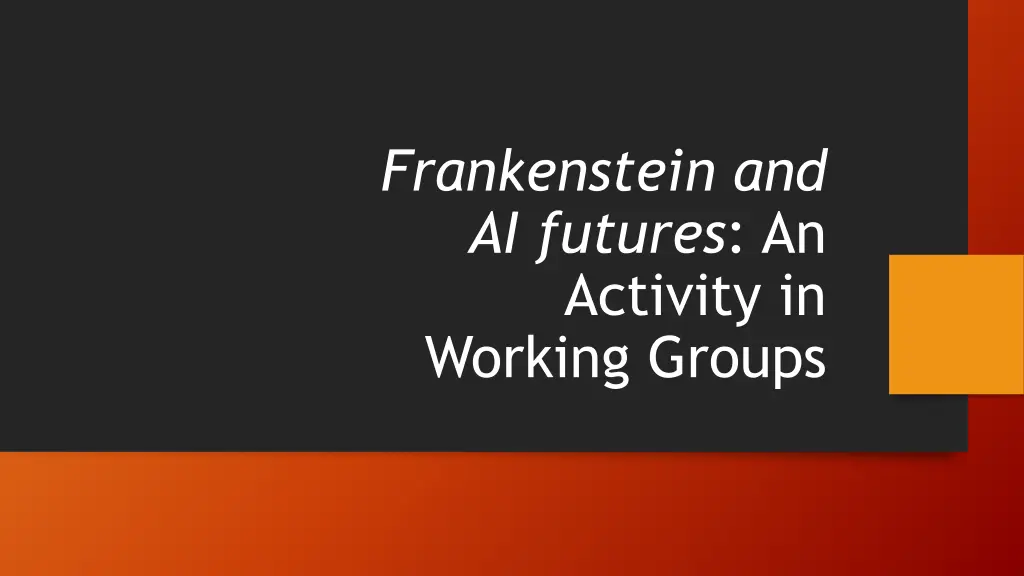 frankenstein and ai futures an activity