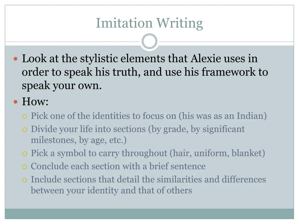 imitation writing