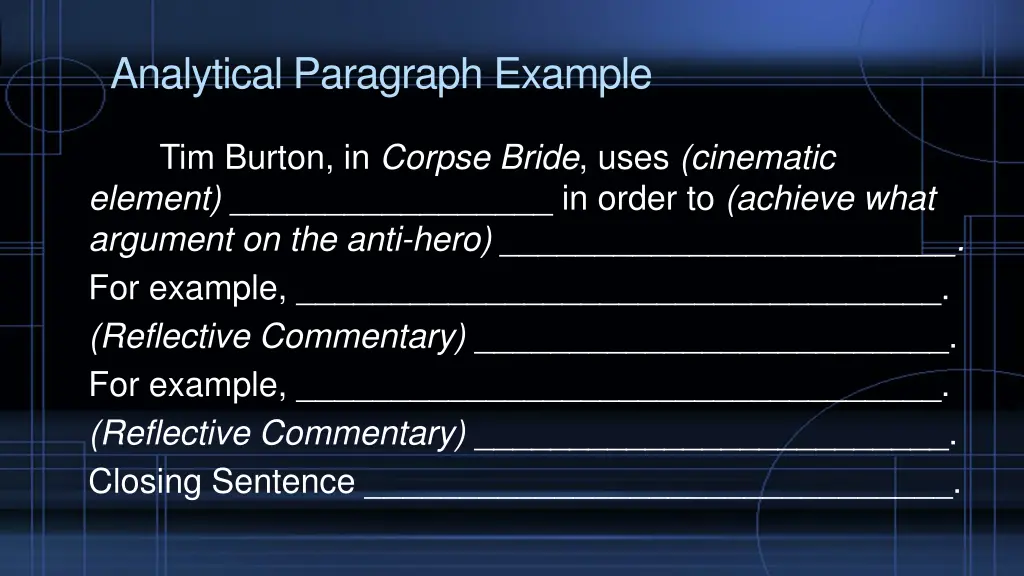 analytical paragraph example