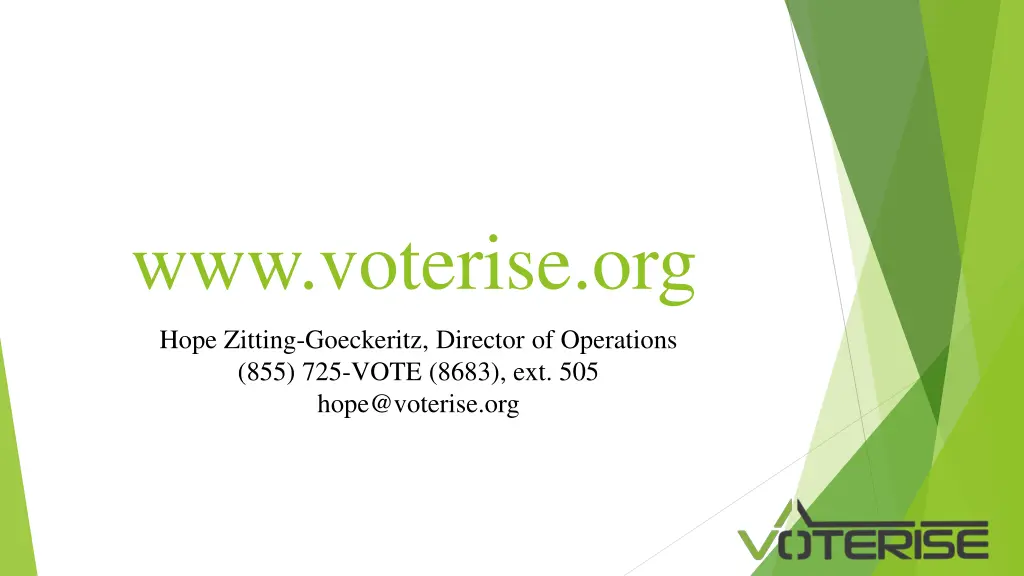 www voterise org