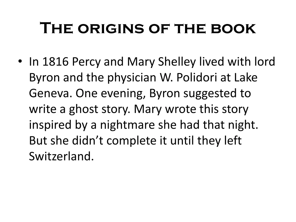 the origins of the book