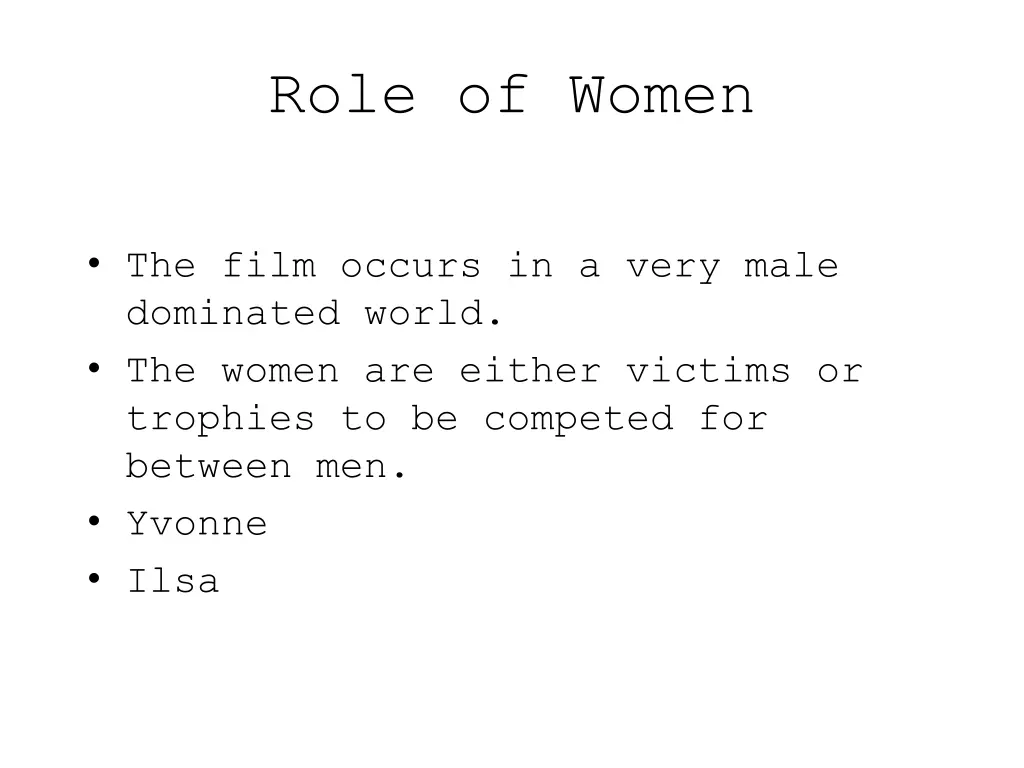 role of women