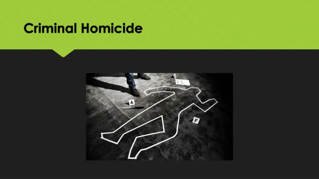 criminal homicide