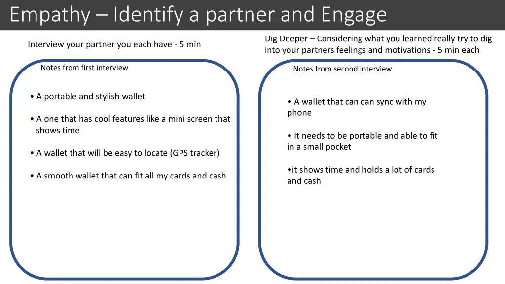 empathy identify a partner and engage