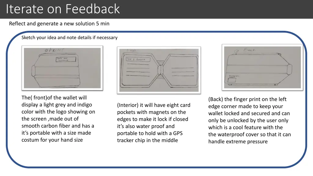 iterate on feedback