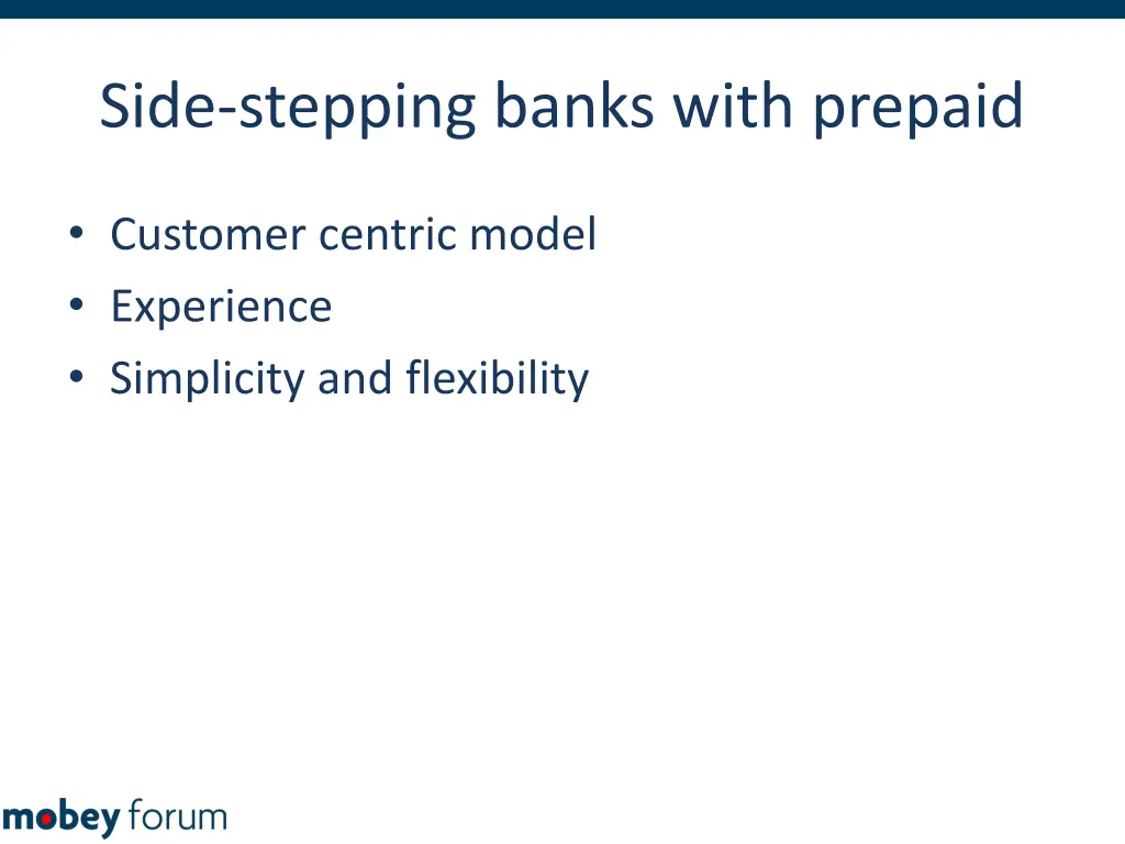 side stepping banks with prepaid