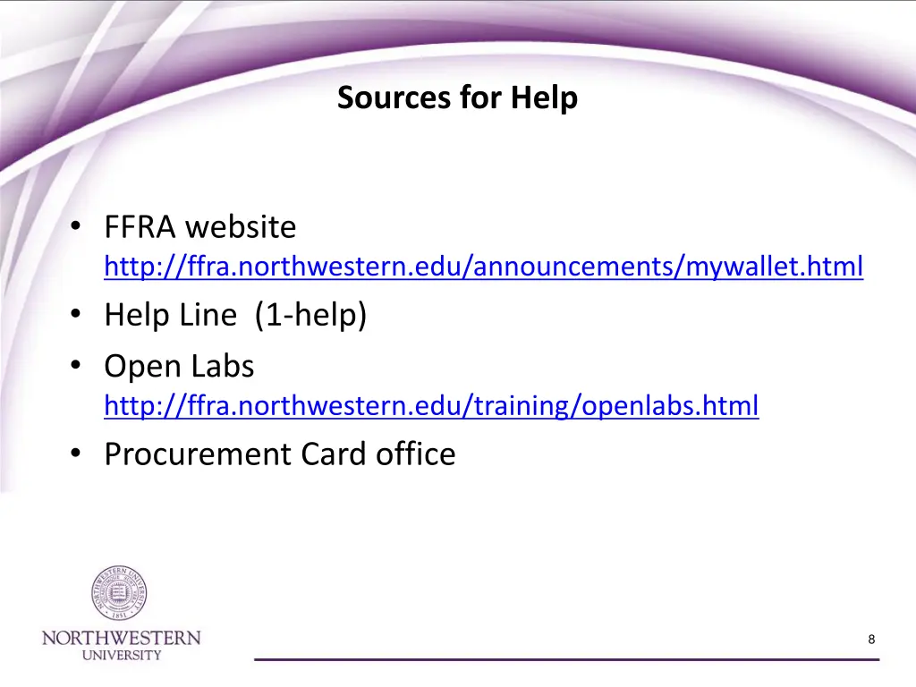 sources for help