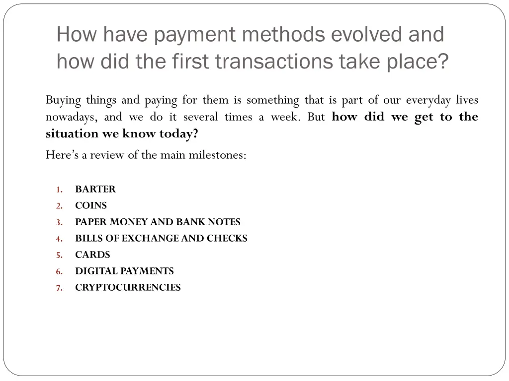 how have payment methods evolved