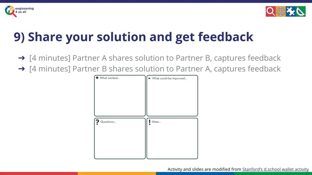 9 share your solution and get feedback