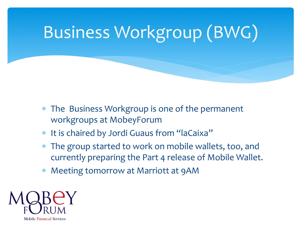 business workgroup bwg