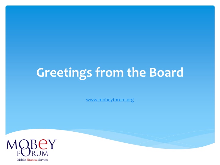 greetings from the board