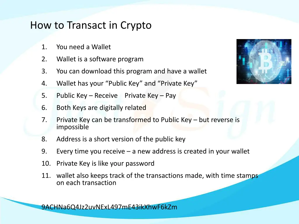 how to transact in crypto