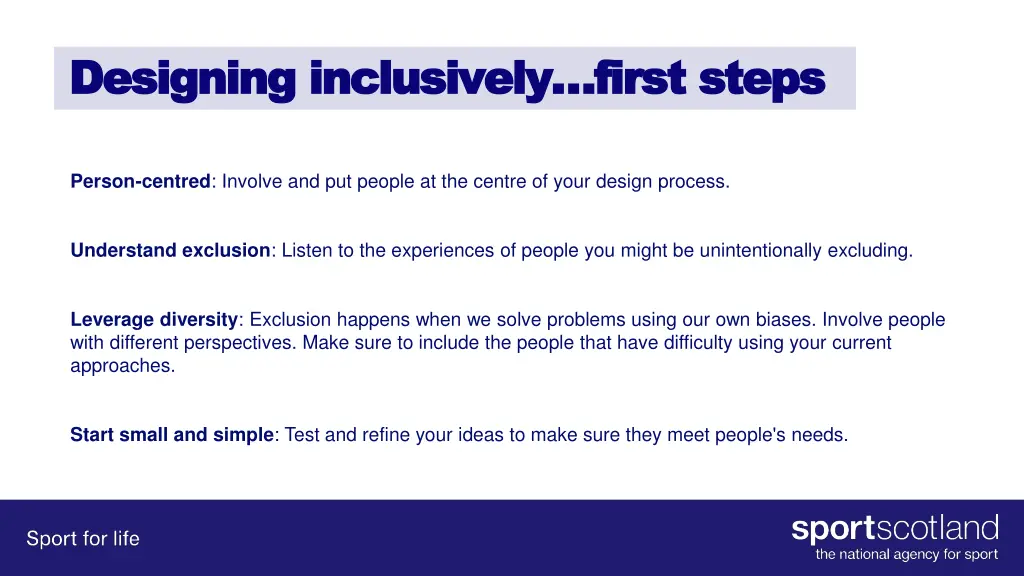 designing inclusively first steps designing