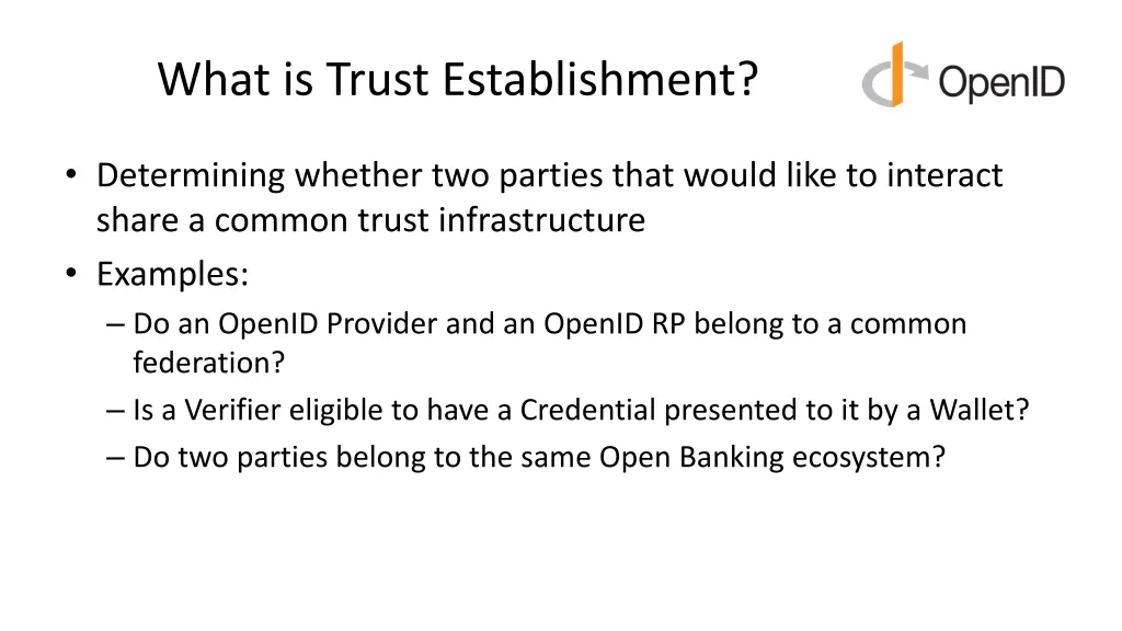 what is trust establishment