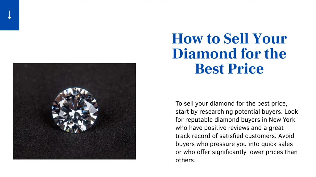 how to sell your diamond for the best price