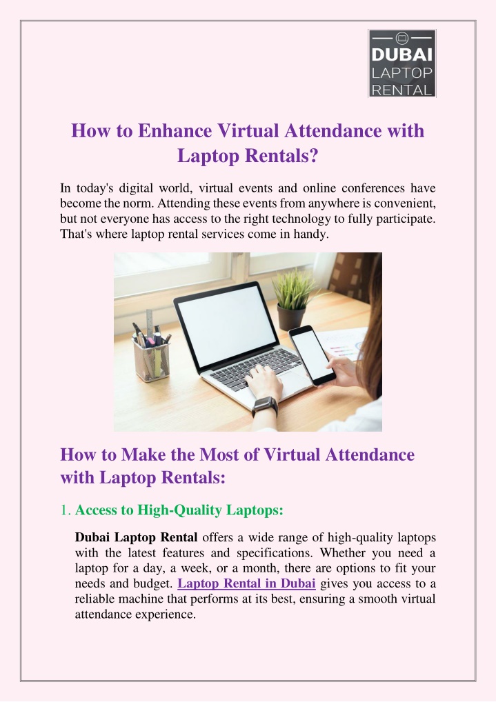 how to enhance virtual attendance with laptop