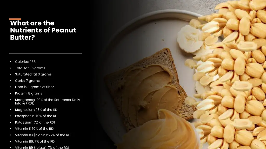 what are the nutrients of peanut butter