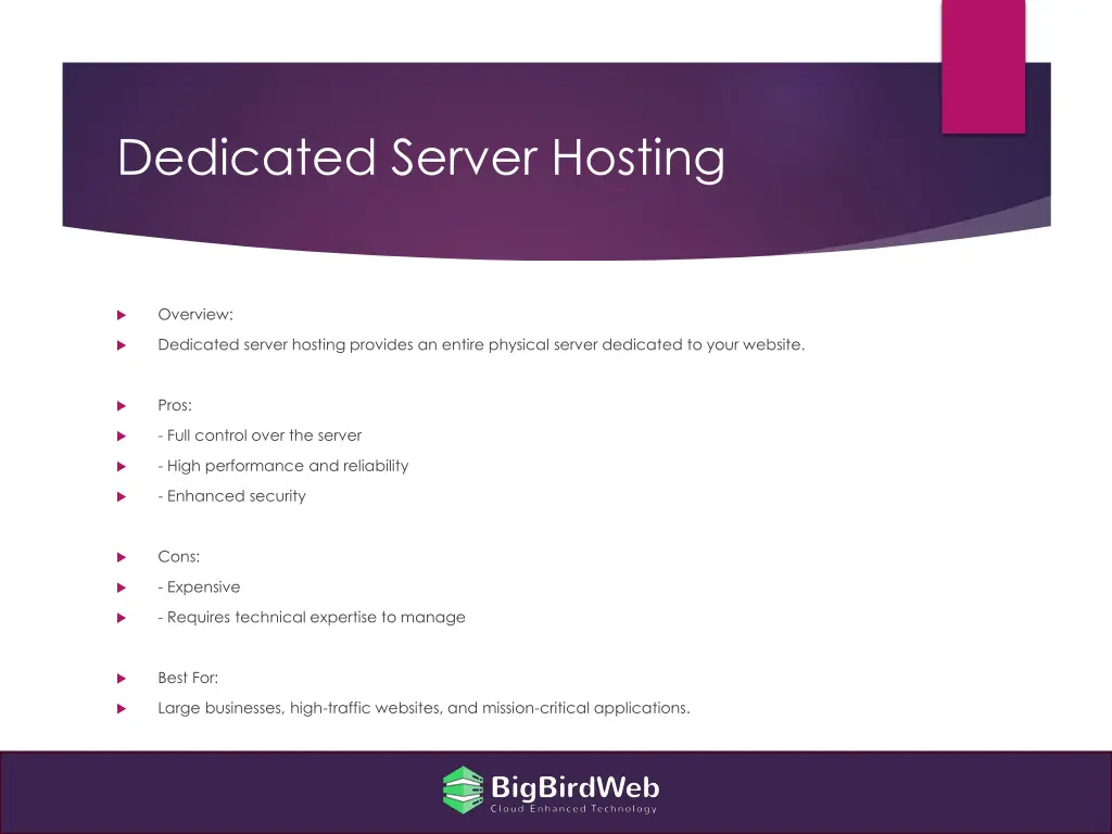 dedicated server hosting